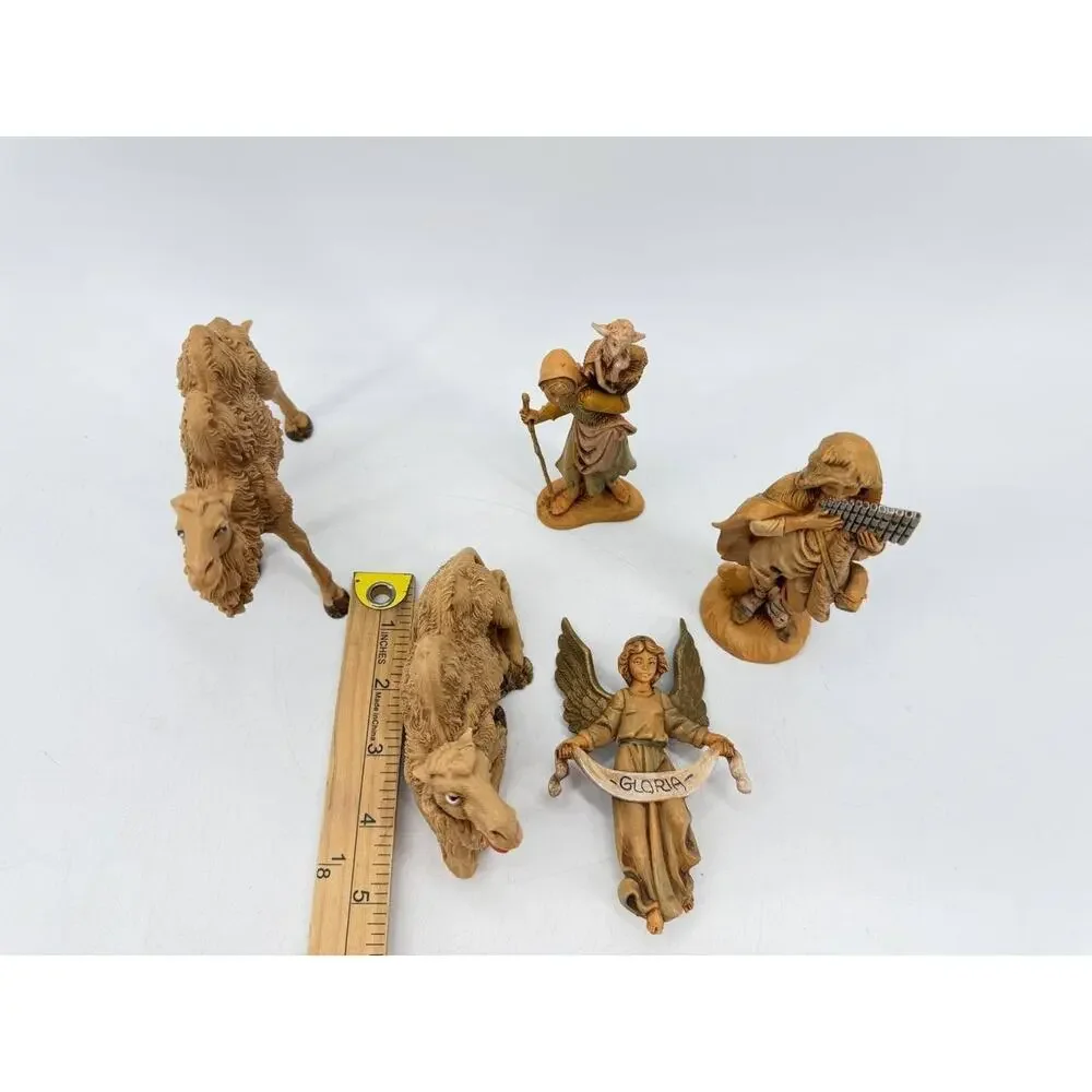 Vintage Fontanini 1987 Nativity Rubber Figures Camel Angel Italy 1 lb